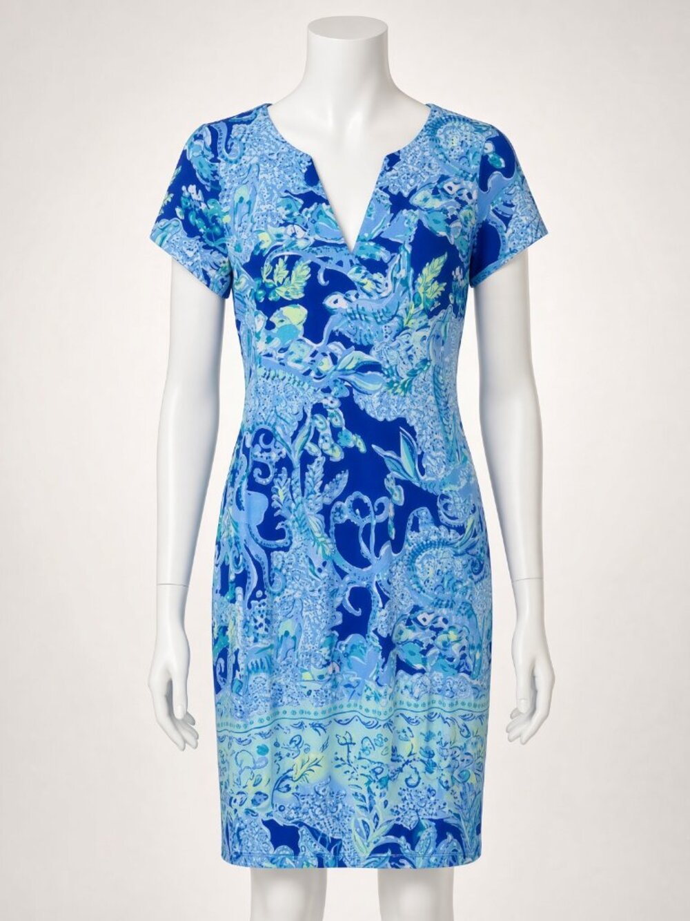 Lilly Pulitzer Royal Blue Sea Life V-Neck Dress